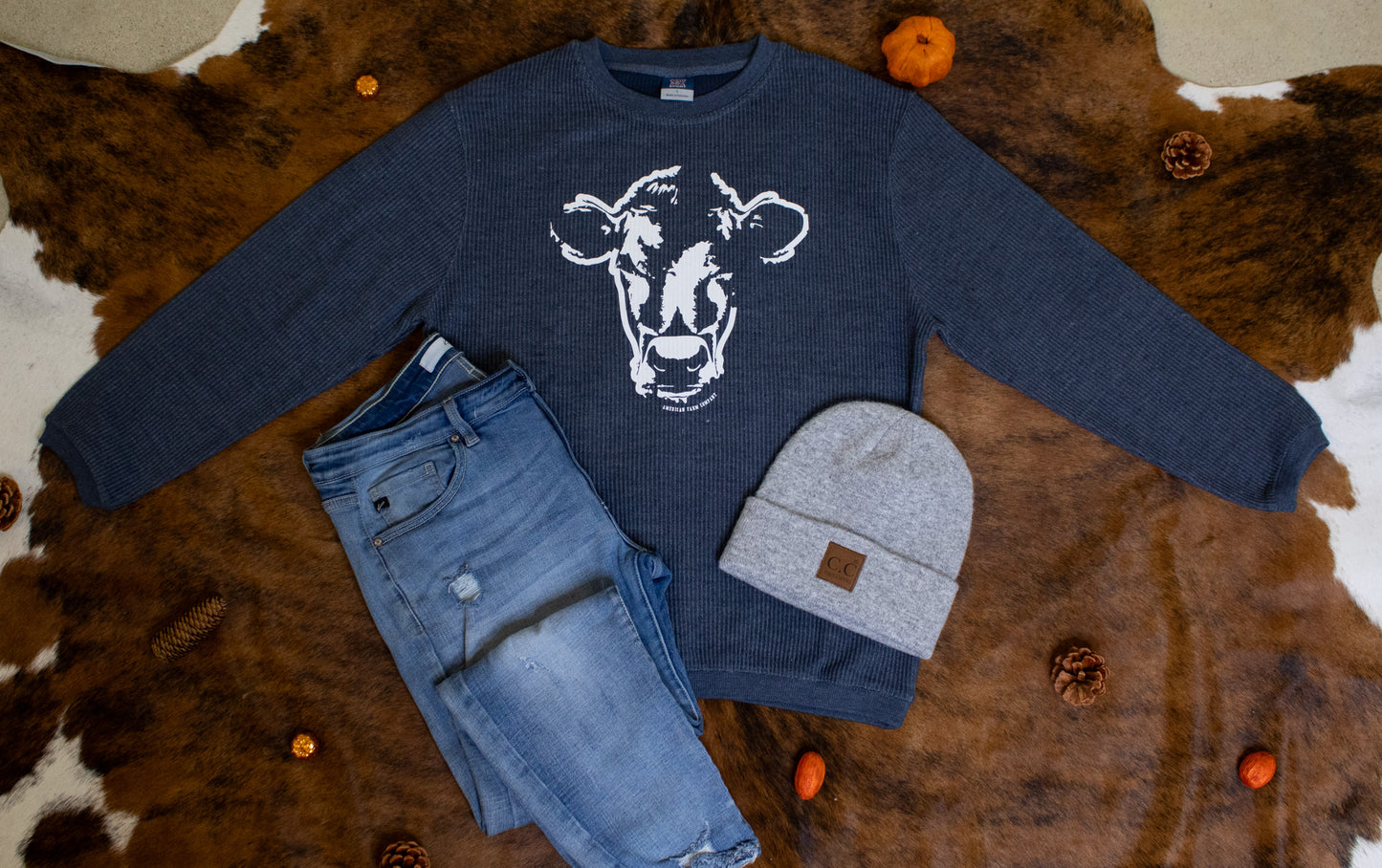 All About Cows - Thermal Crew Neck