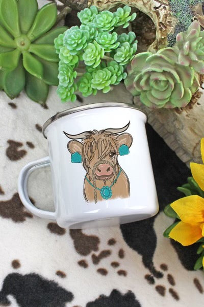 Turquoise and Highlands Mug