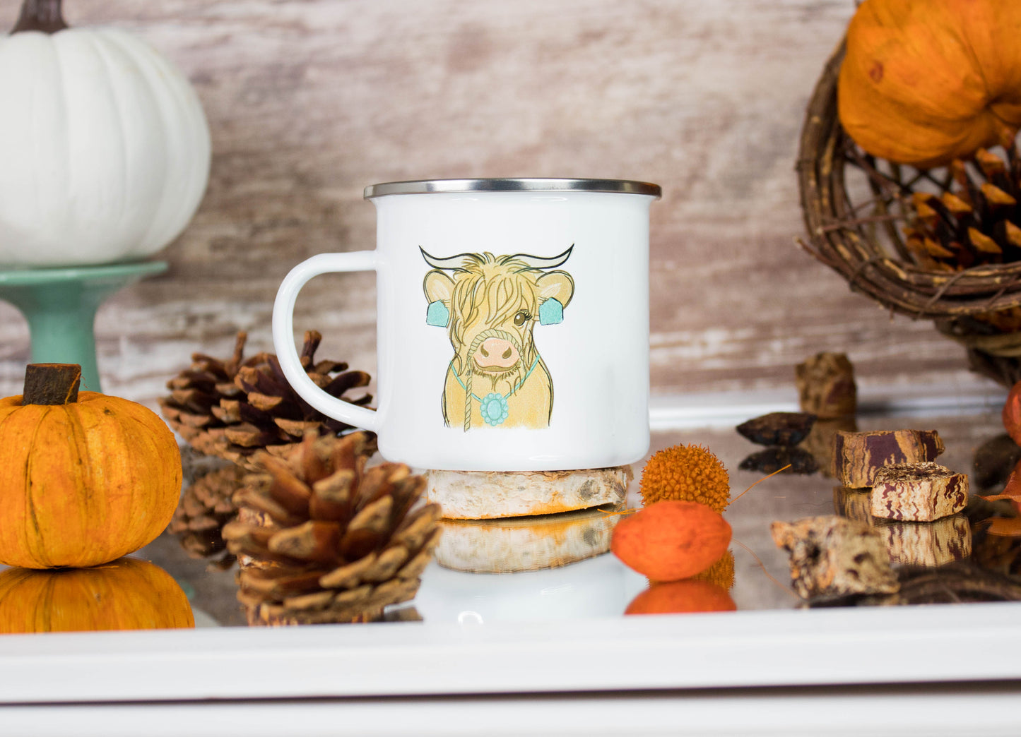 Turquoise and Highlands Mug