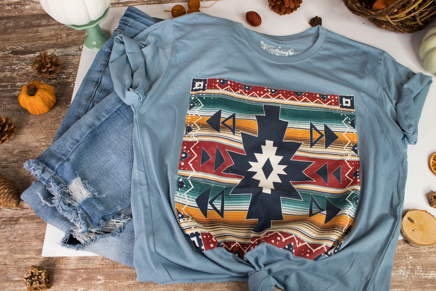 Whiskey River Aztec Print T-Shirt