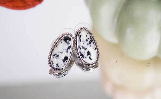 White Deville Stud Earrings