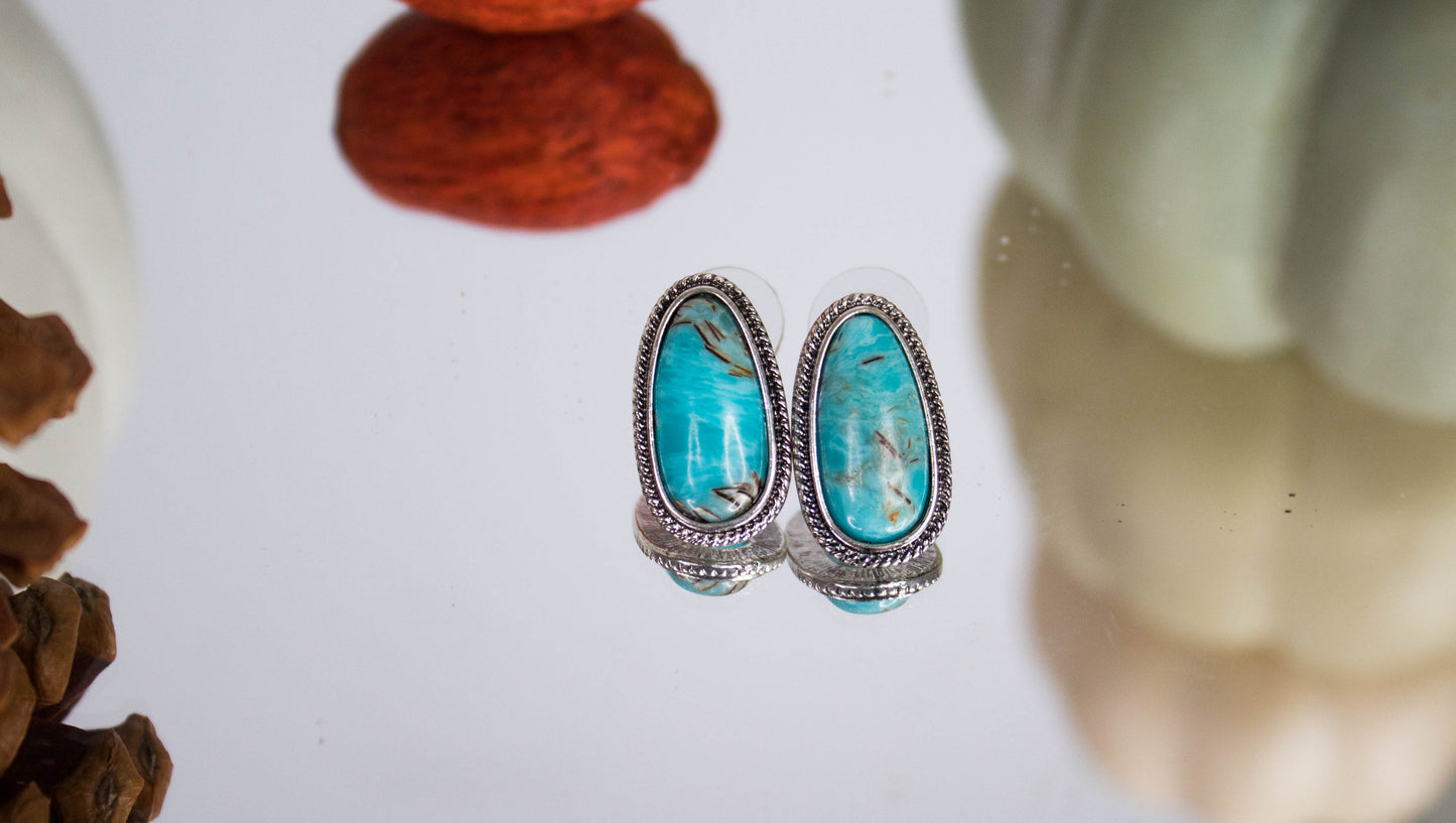 Turquoise Deville Studs
