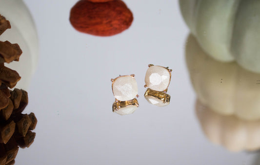 White Christmas Studs