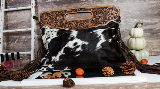 Fringe and Flair - Genuine Cowhide Handbag