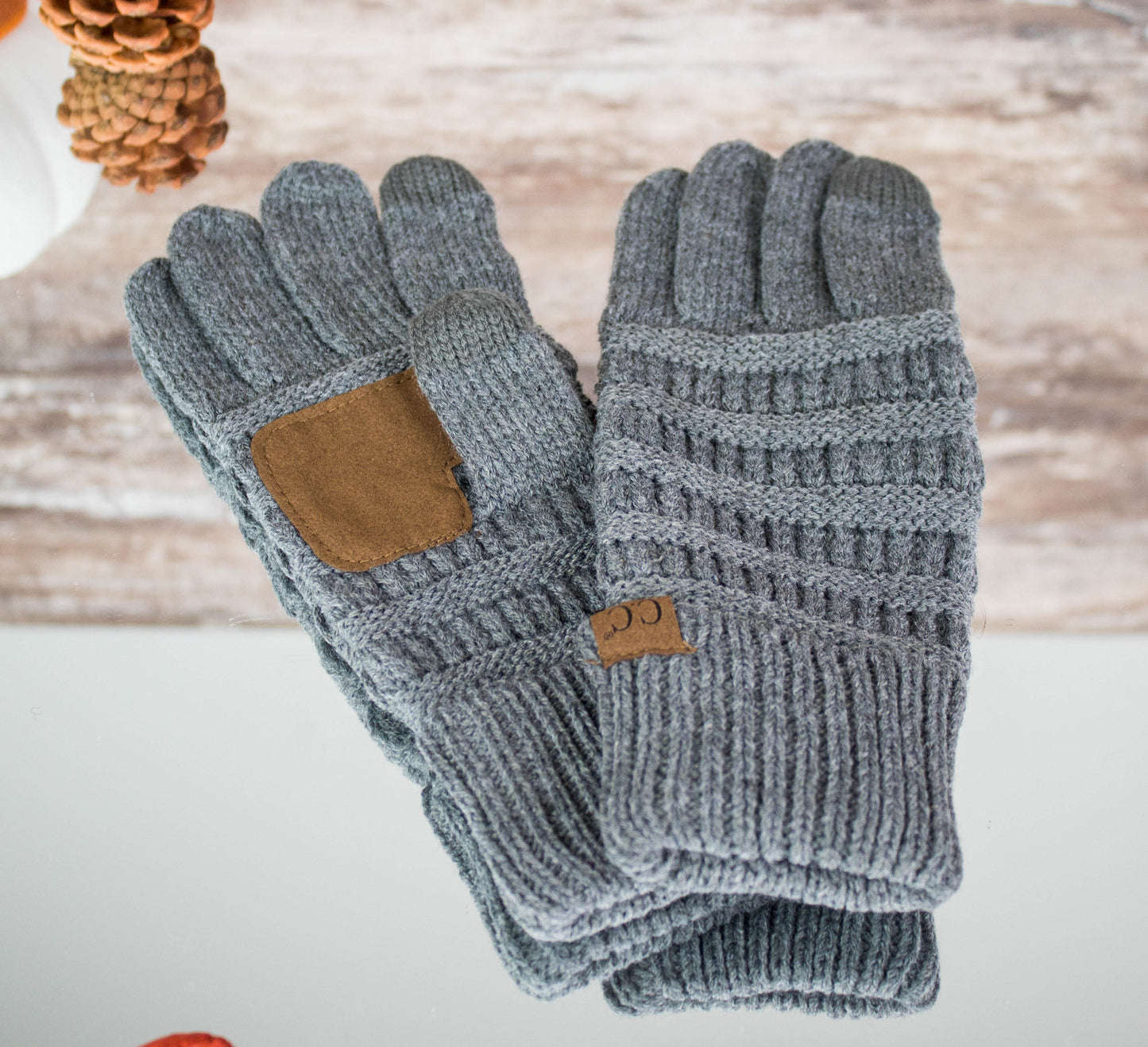 CC Knitted, Smart Touch, Winter Gloves - Smart Phone Compatible