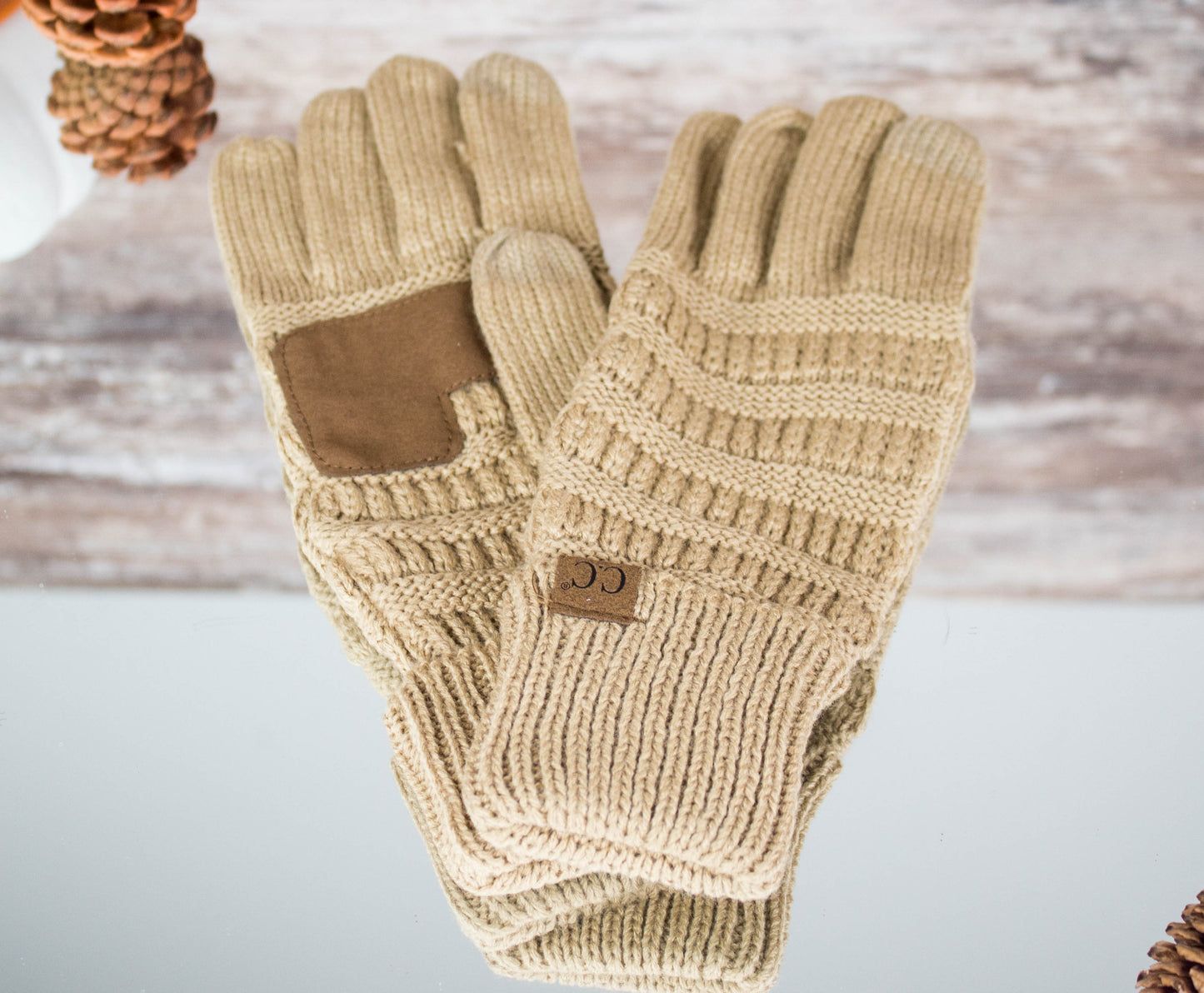CC Knitted, Smart Touch, Winter Gloves - Smart Phone Compatible