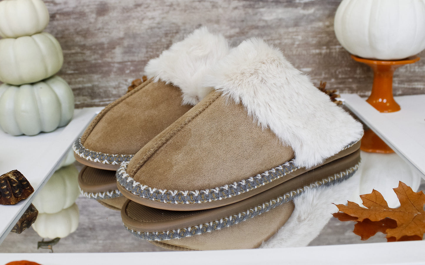 Cozy Toes Faux Sheep Lined Slippers