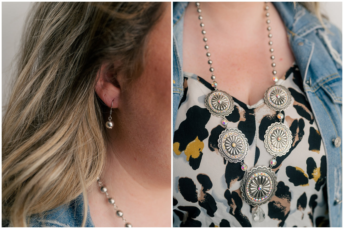 Concho Statement Necklace Set